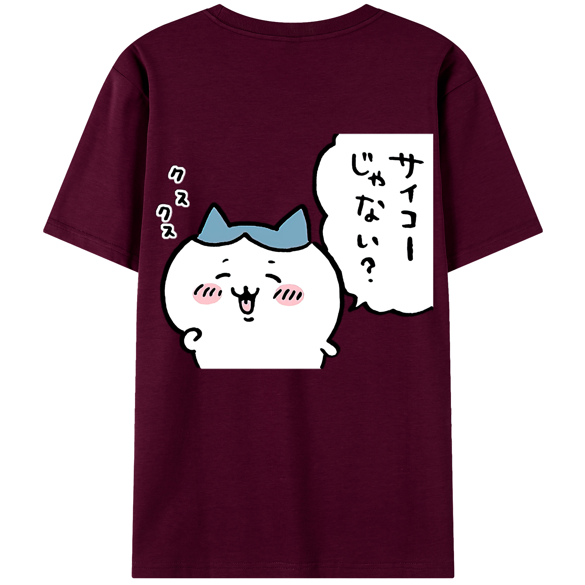 （画像用） ちいかわ ハチワレ Chii-kawa hachiware レディース半袖Tシャツ(バックプリント)